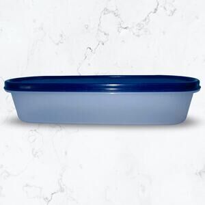 Tupperware Modular Mates Super Oval #1 Container Lid 2399A 2402A Navy Blue Set
